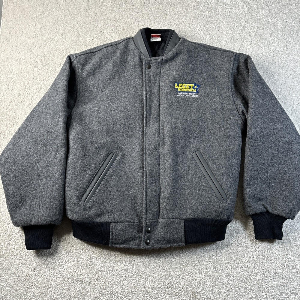 Union Line Wool Bomber Jacket Penny Coat Mens Small Union‎ Made USA LEGET MN